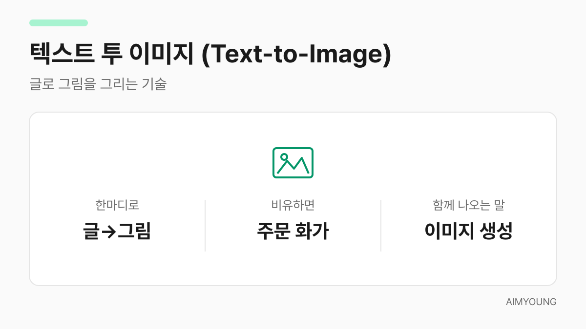 텍스트 투 이미지 카드 — 글로 그림을 그리는 기술, 그림 액자로 표현