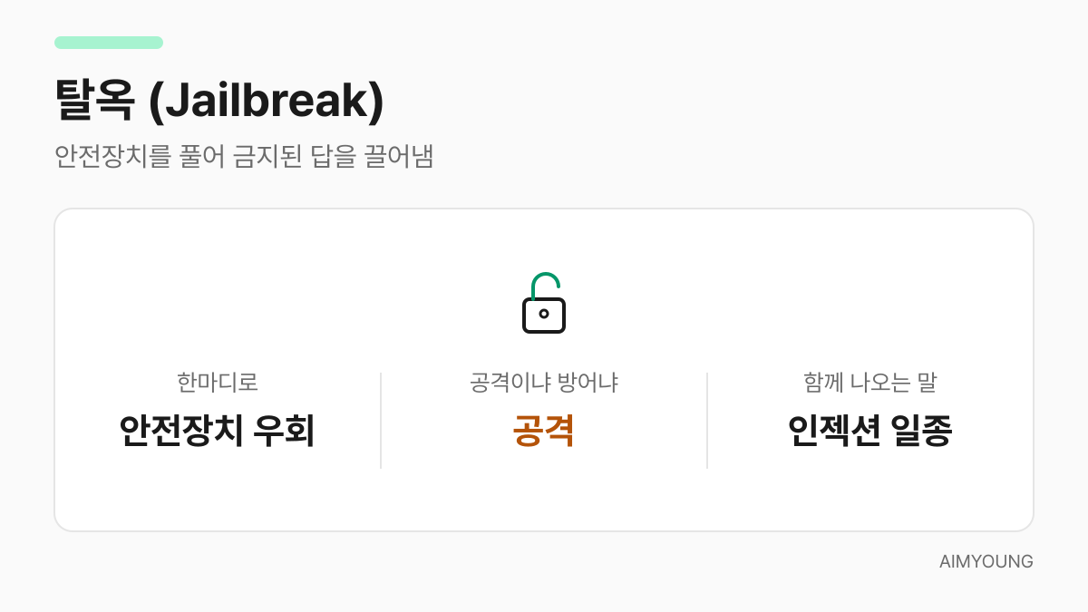 탈옥 - 안전장치를 우회하는 공격